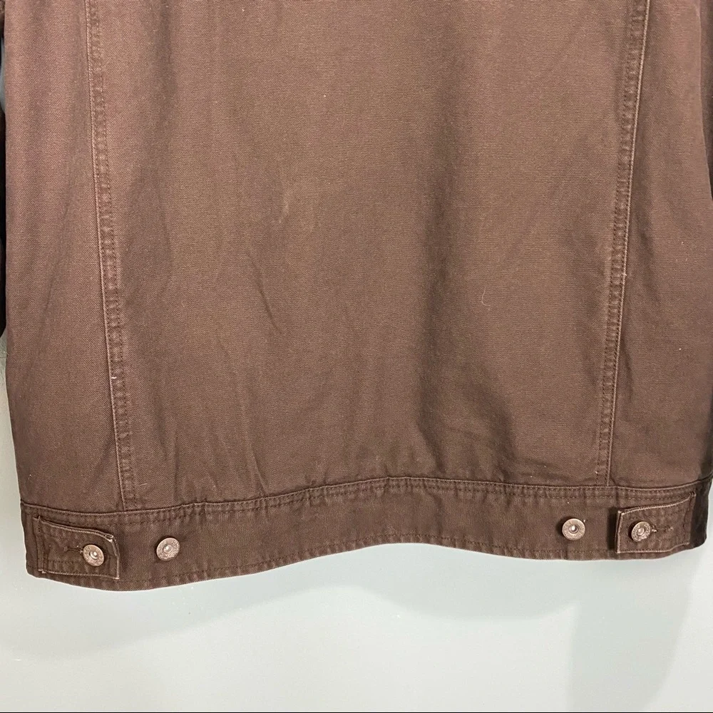 Woolrich Barn Sherpa Lined Jacket Corduroy Collar Sz L - Picture 10 of 11